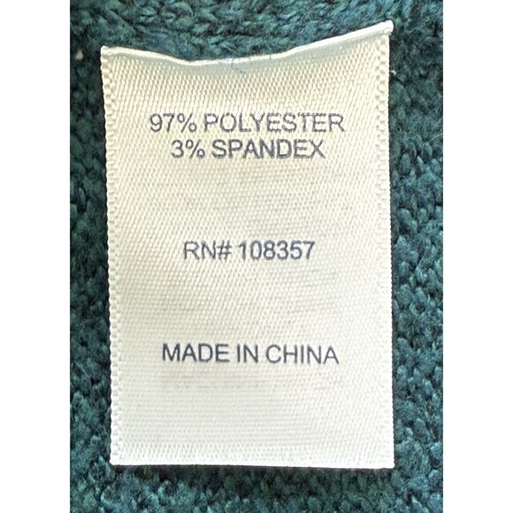 Women’s Teal Cowl Neck Oversized Sweater Quiet Luxury Winter Minimalist Size Med - Picture 6 of 9